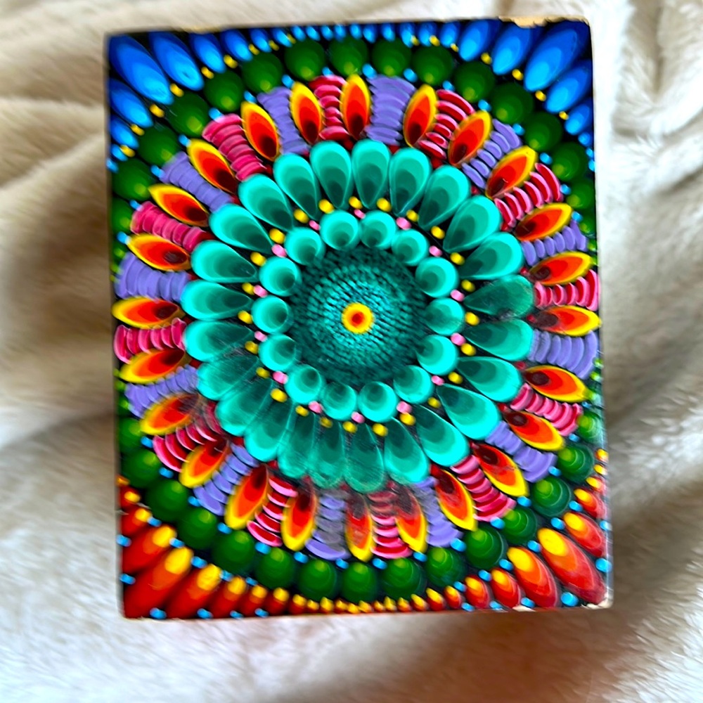 Artist’s Signed Wooden Box from Equador